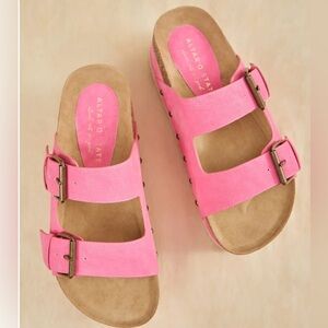 Pink Platform Wedges Sandals Altar’d State